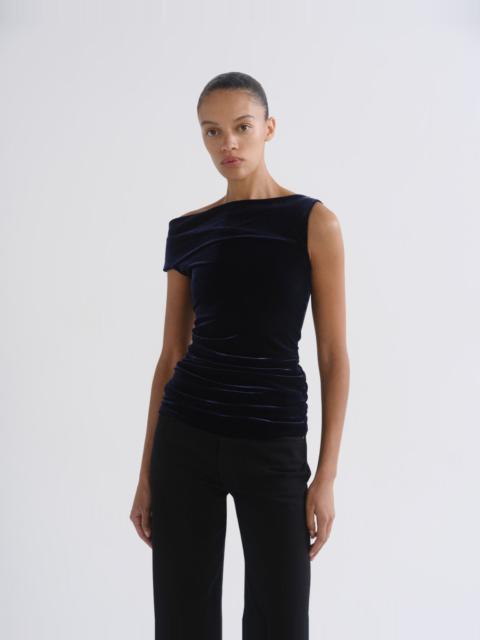 AGOLDE CARLIN TOP (VELVET) IN ROYAL