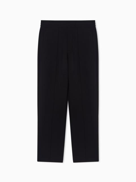EMPORIO ARMANI STRETCH DOUBLE JERSEY TROUSERS