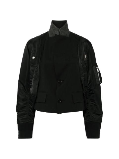 panelled bomber jacket