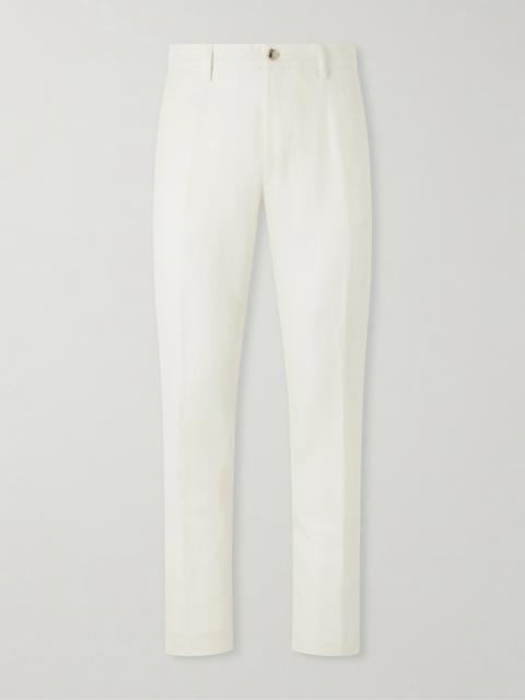 Canali Straight-Leg Wool and Linen-Blend Twill Suit Trousers