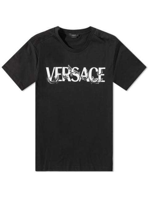 VERSACE Versace Baroque Text Logo T-Shirt