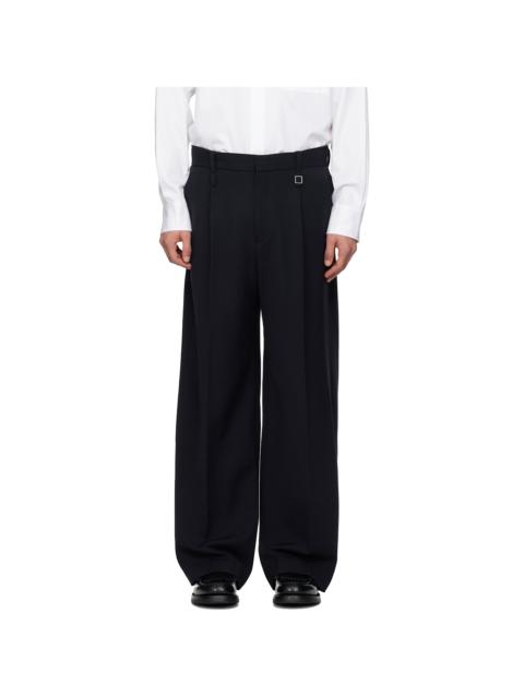 Wooyoungmi Navy Folding Wide Trousers