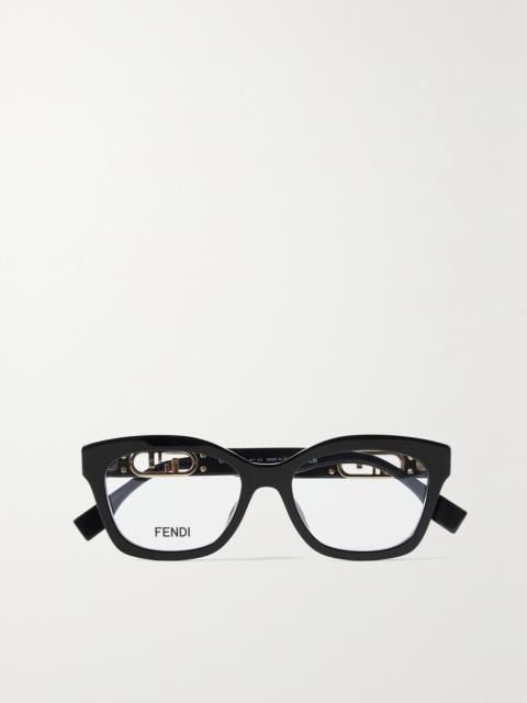 FENDI O'lock D-frame Acetate Optical Glasses
