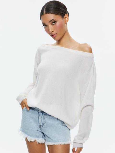 Alice + Olivia MARG CASHMERE SLOUCHY PULLOVER