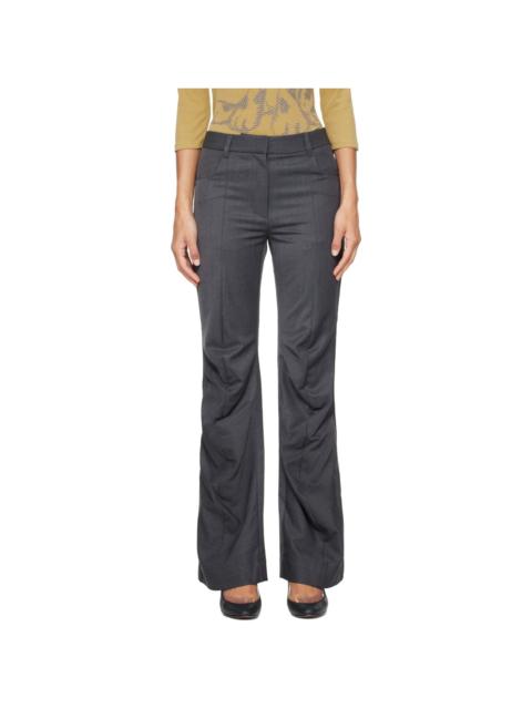 OPEN YY Gray Tailored Bootcut Trousers