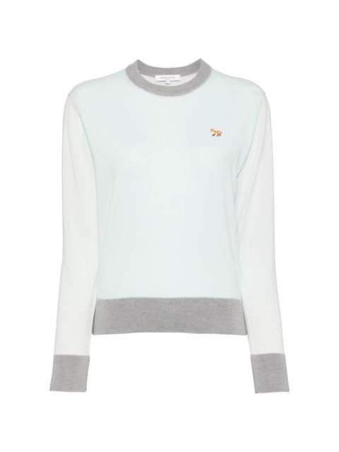 Maison Kitsuné embroidered logo knitted top