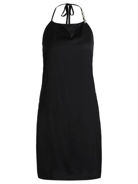 BOSS HALTER-STRAP DRESS IN SATIN WITH CRYSTAL TRIM