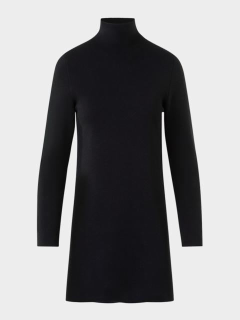AKRIS Turtleneck Cashmere-Silk Milano Knit Tunic Sweater