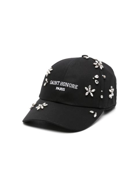 Saint Honore crystal-embellished cap