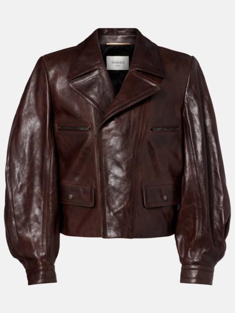 SAINT LAURENT Leather biker jacket