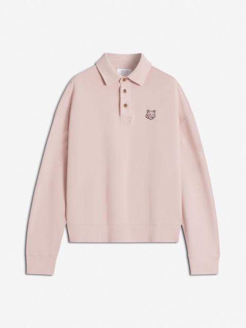 Maison Kitsuné BOLD FOX HEAD FLEECE OVERSIZE POLO SWEATSHIRT