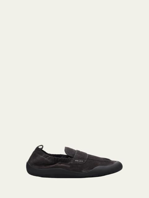 Prada Men's Speedrock Suede Penny Loafers