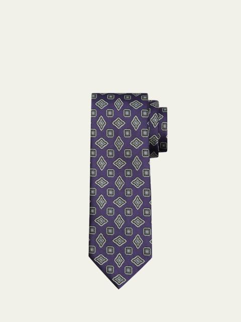 Brioni Men's Medallion Silk Tie