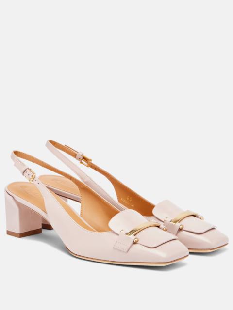 Tod's Barretta 50 leather slingback pumps