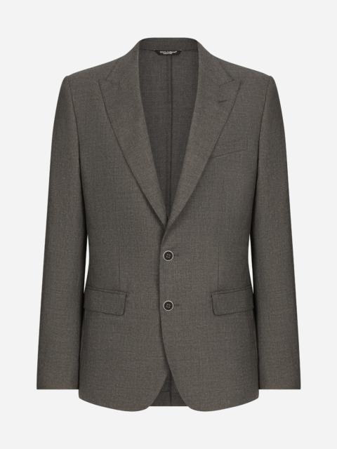 Single-breasted wool Taormina-fit jacket