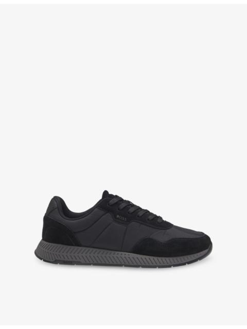 BOSS Running Mesh And Suede Trainers