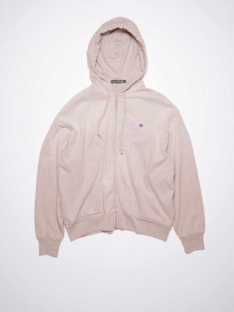 Acne Studios Hooded zippered sweatshirt - Relaxed fit - Dusty beige