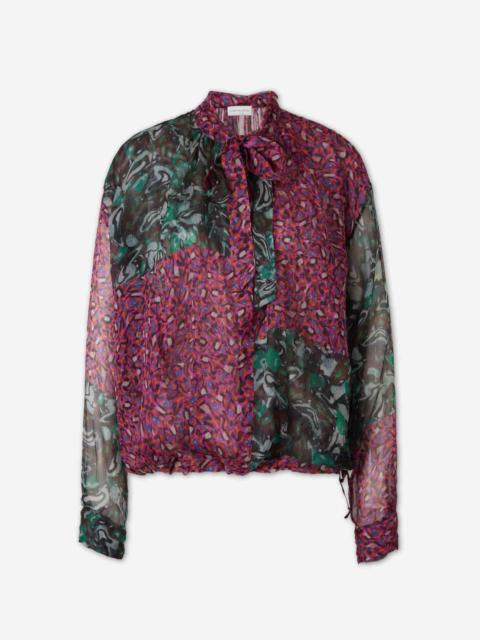 Dries Van Noten SILK BLOUSE WITH BOW