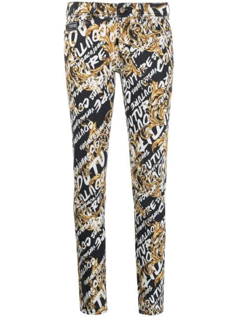 VERSACE JEANS COUTURE logo-print denim jeans