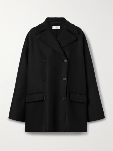The Row Azuron Double-breasted Ribbed Wool And Cashmere-blend Coat