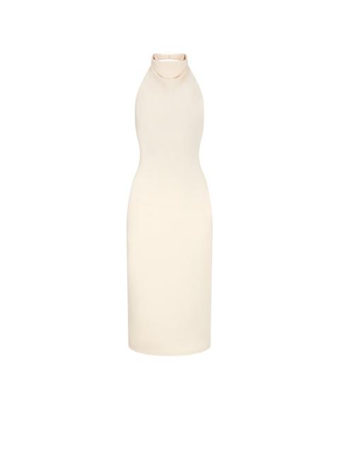 TOM FORD HALTERNECK SILK COCKTAIL DRESS WITH OPEN BACK