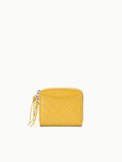 STAUD STAUD MAE HAND-WOVEN WALLET GOLDENROD