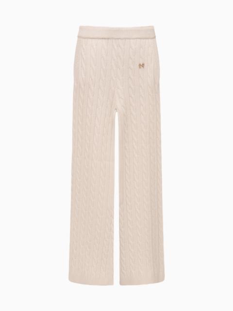 LoveShackFancy Fraya Cable Knit Lounge Pant