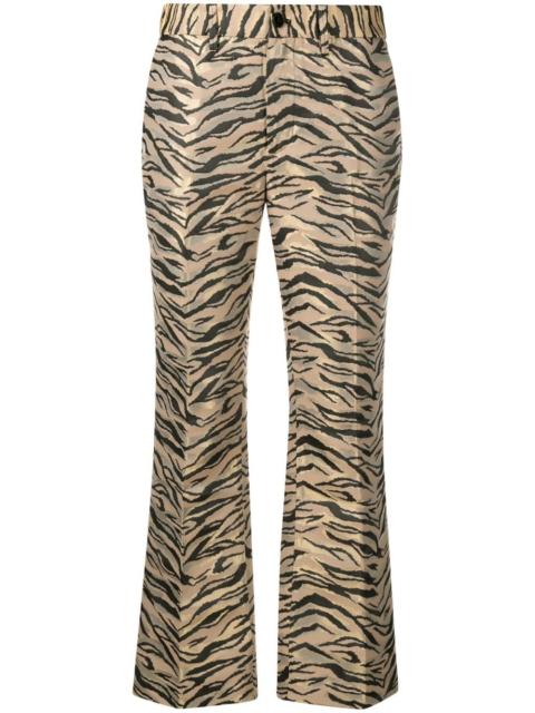 Zadig & Voltaire animal-print flared trousers