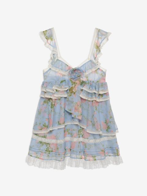For Love & Lemons Wild Rose Mini Dress