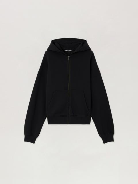 Palm Angels Back Curved Logo Zip Hoodie