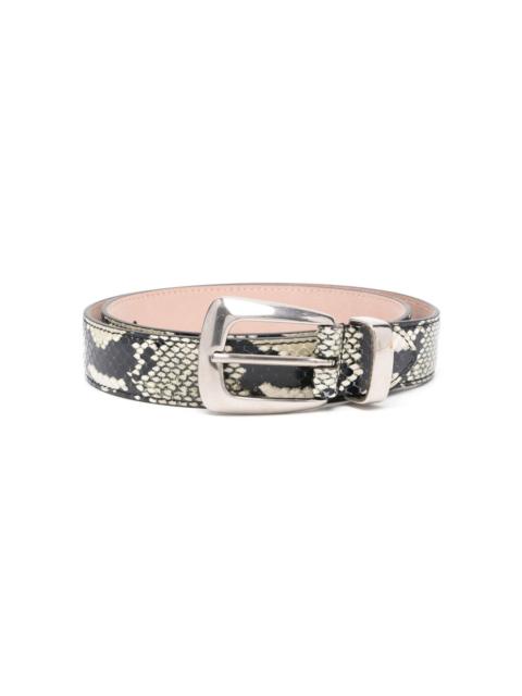 Benny snakeskin-effect belt