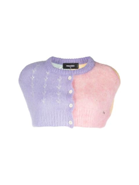 DSQUARED2 pointelle-knit brushed wool top