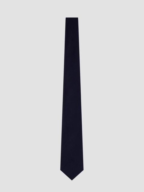 EMPORIO ARMANI Men's Chevron Jacquard Silk Tie - Fancy Blue