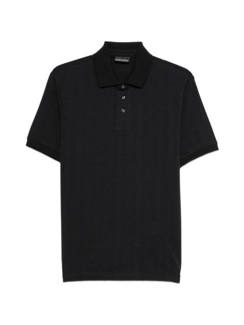 EMPORIO ARMANI monogram-pattern polo shirt