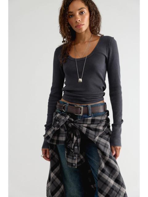 FREE PEOPLE We The Free Easy Does It Scoop-Neck Top