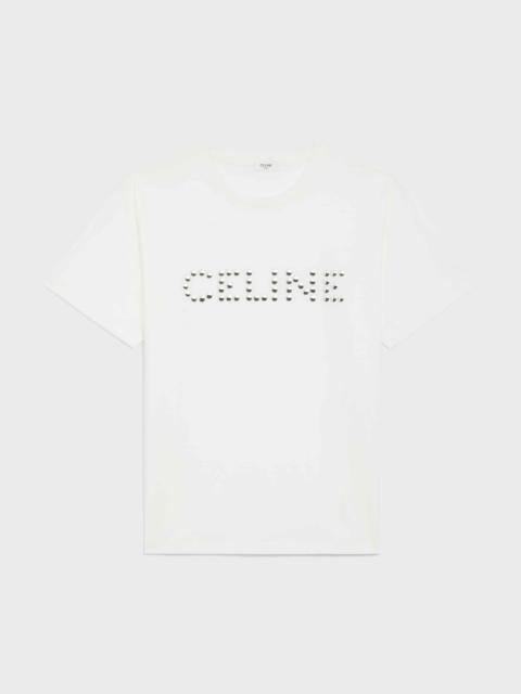 CELINE LOOSE CELINE T-SHIRT IN COTTON JERSEY WITH STUDS