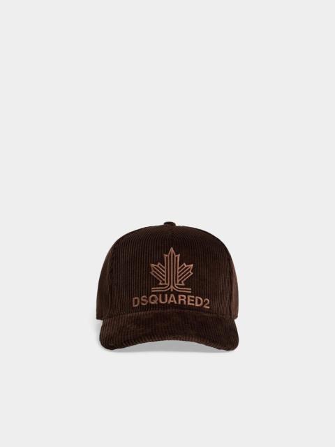 DSQUARED2 MAPLE LEAF EMBROIDERED BASEBALL CAP