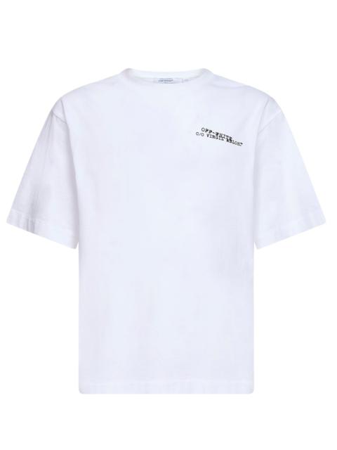 Off-White White cotton jersey Type Arrow Skate T-shirt