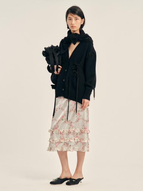 Simone Rocha Merino Sculpted Corset Cardigan
