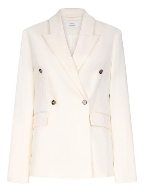 Loulou de Saison Horn double-breasted peak-lapel blazer