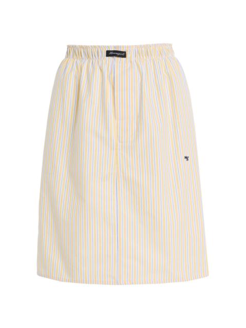 HommeGirls® Striped Cotton Oxford Boxer Skirt yellow