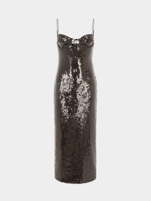 16ARLINGTON CHE MIDI DRESS IN PAILLETTE