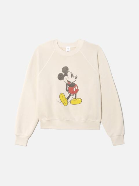 RE/DONE Classic "Mickey Mouse" Crewneck - Vintage White