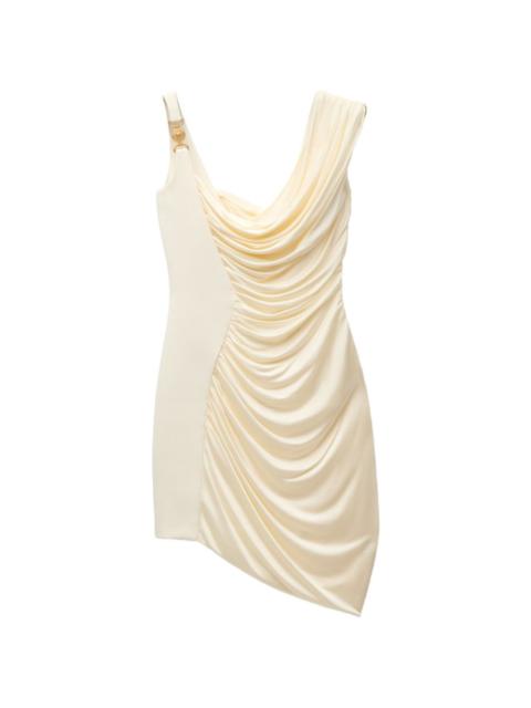 VERSACE envers-satin crêpe draped mini dress