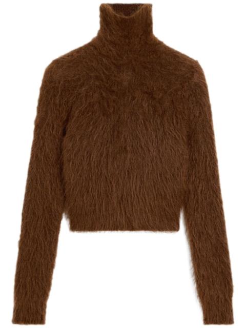 AMI Paris brushed-effect roll-neck jumper