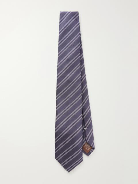 Canali 8cm Striped Silk Tie