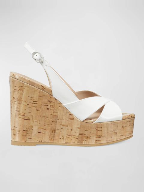 Carmen Patent Slingback Wedge Sandals