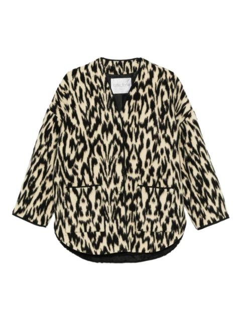 forte_forte animal-print coat