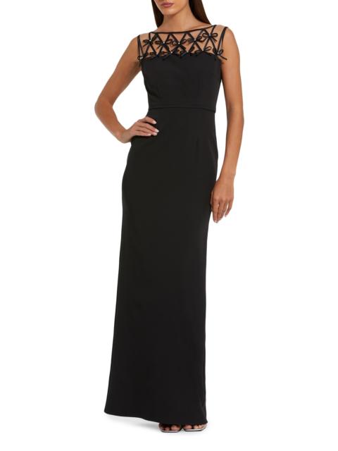 MAC DUGGAL Women's Ieena 1 Bow-Detailed Crêpe Gown - Black
