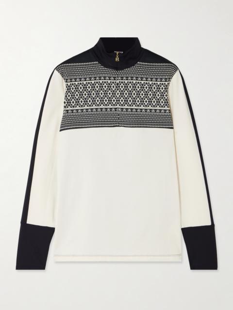 BOGNER Elissa Intarsia Knit-trimmed Stretch-jersey Base Layer